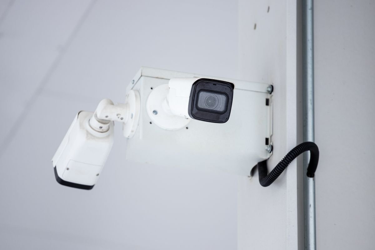 Real outdoor CCTV security camera