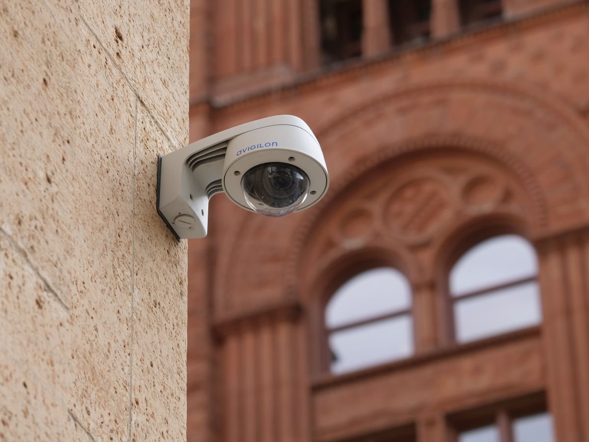 CCTV camera monitoring a property